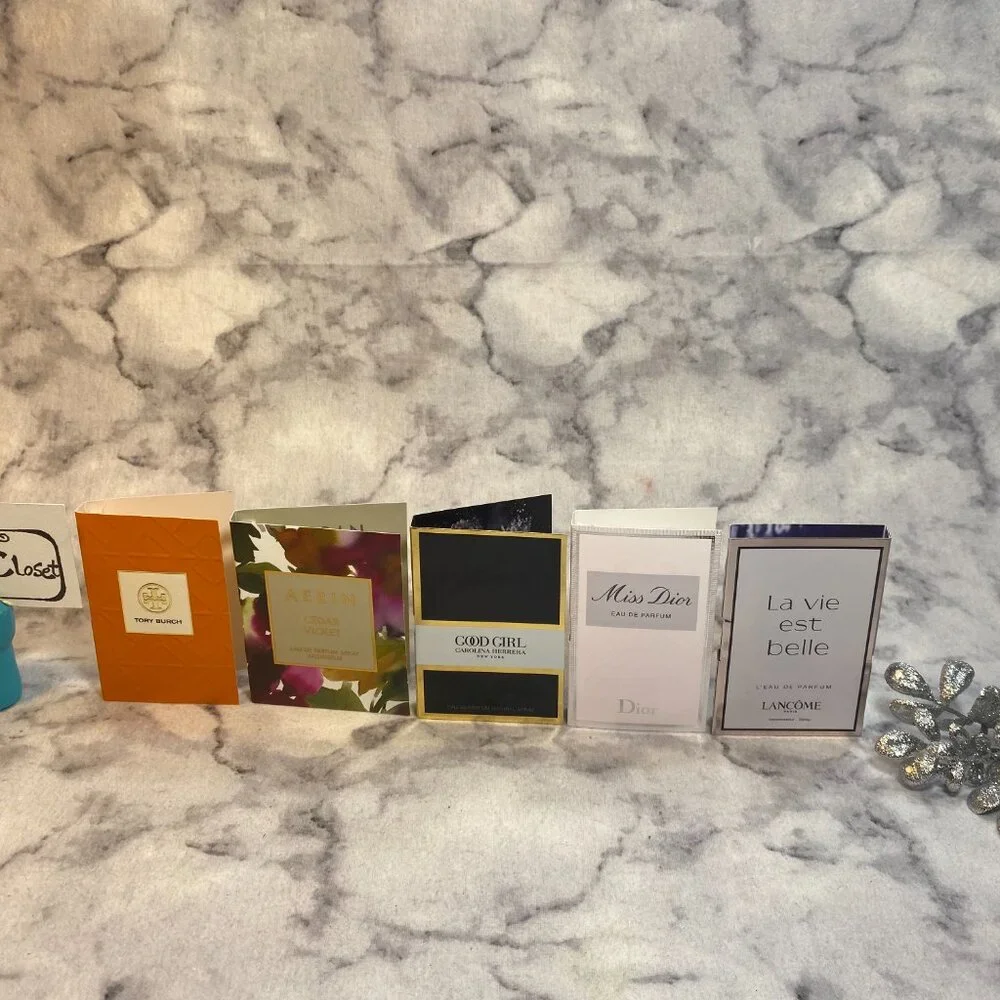 Lot of 5 Lancome,Dior,Carolina Herrera,Aerin,ToryBurch,VieBelle,GoodGirl-5pc-NEW - Picture 1 of 10